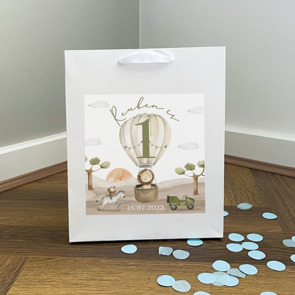 Personalised Safari Birthday Gift Bag