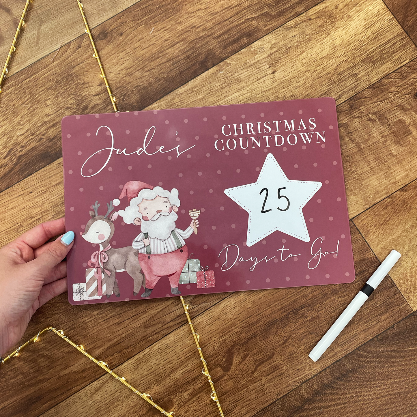 Personalised Christmas Countdown Sign