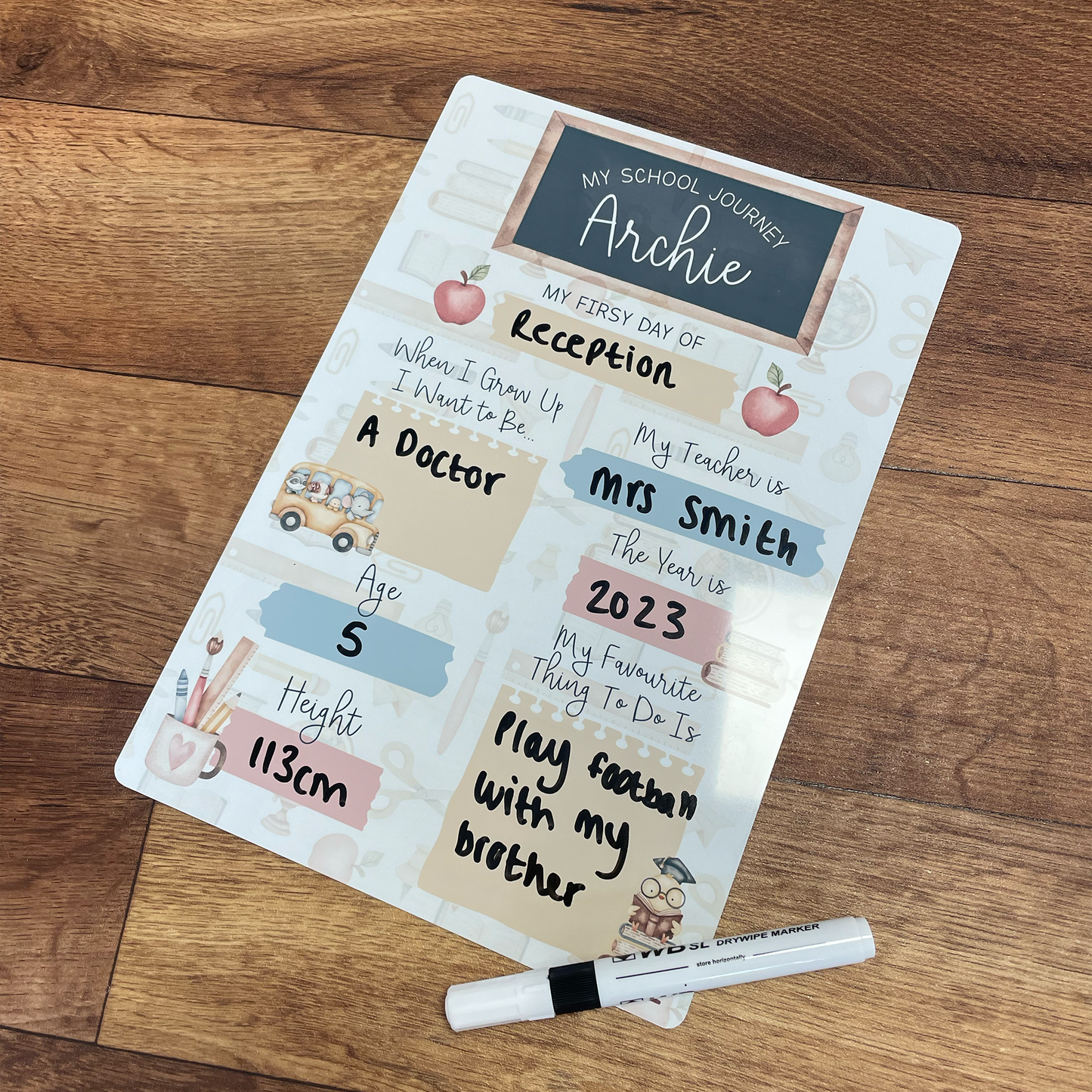 
                  
                    Personalised School Journey Sign
                  
                