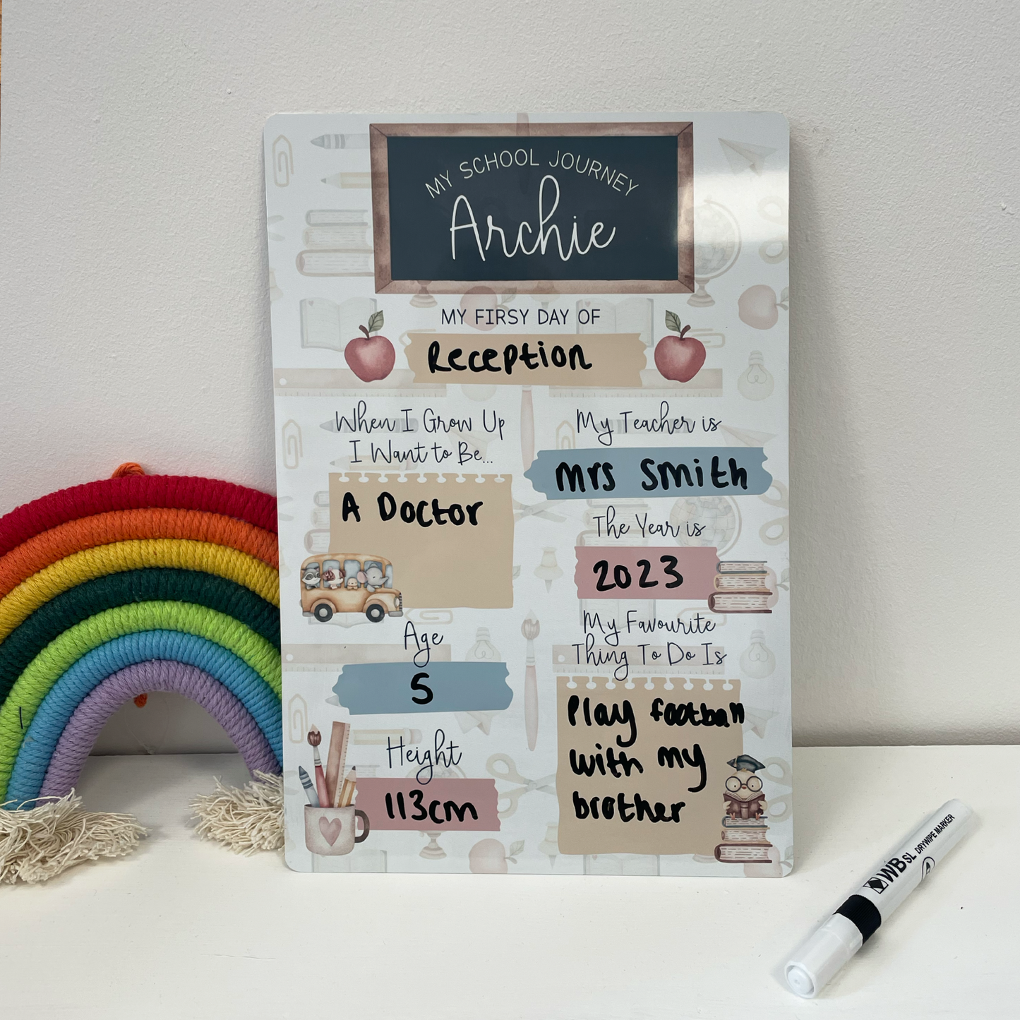 
                  
                    Personalised School Journey Sign
                  
                