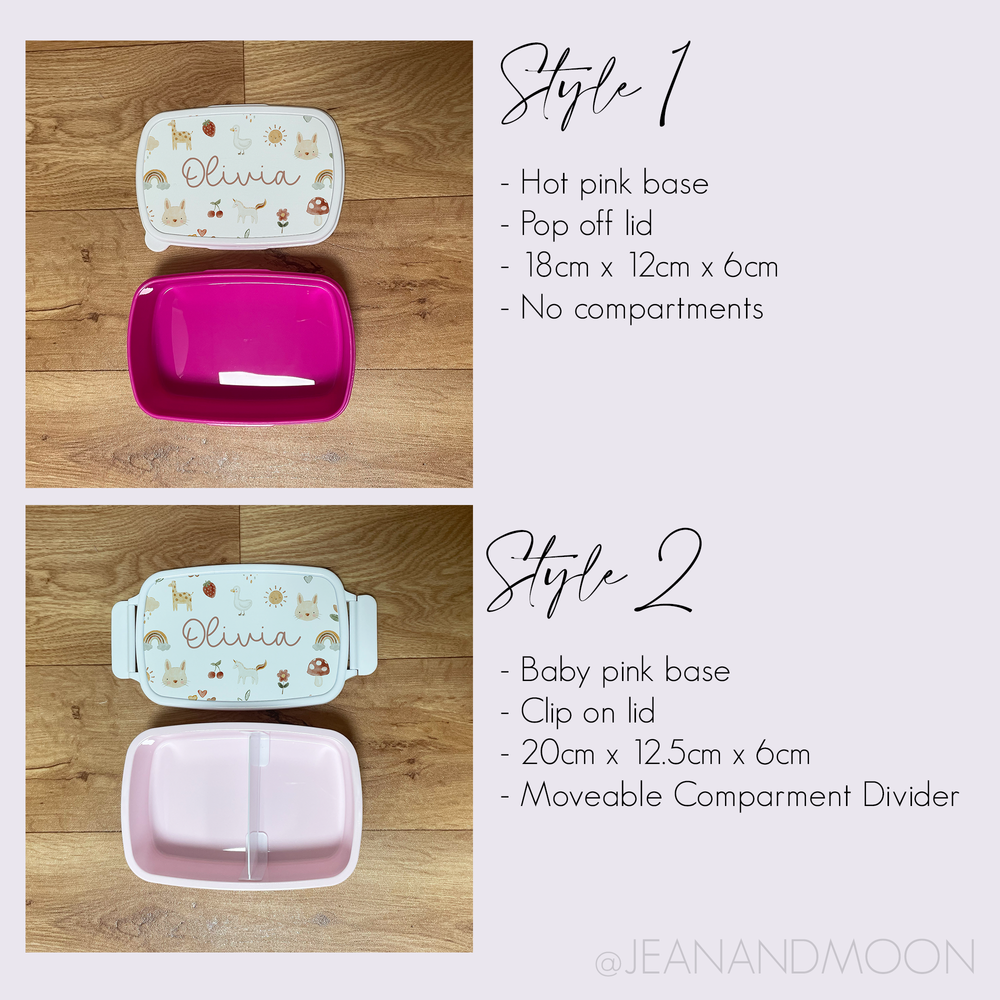 Personalised Pink Dinosaur Snack Box
