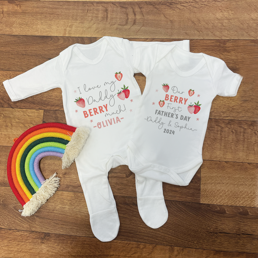 
                      
                        Personalised Berry Father's Day T-Shirt & Baby Vest
                      
                    