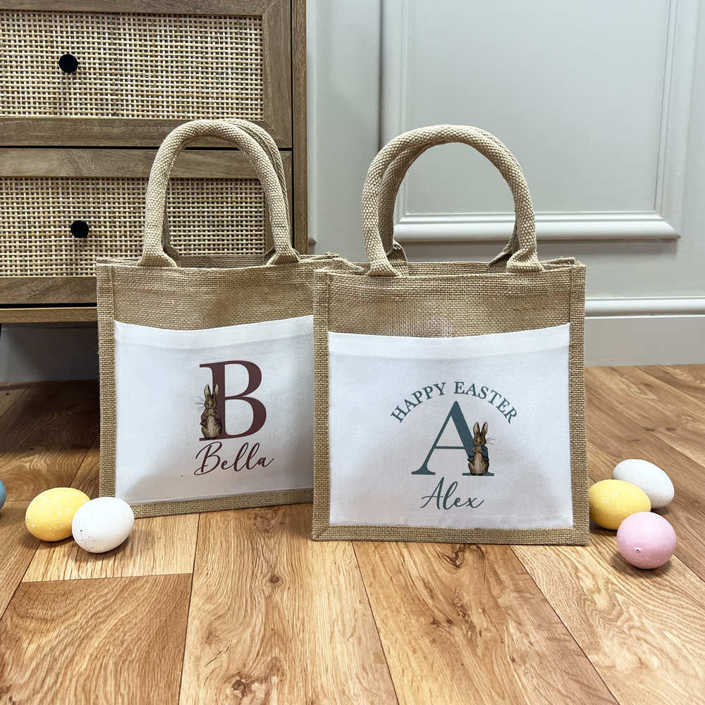 Personalised Easter Jute Bag