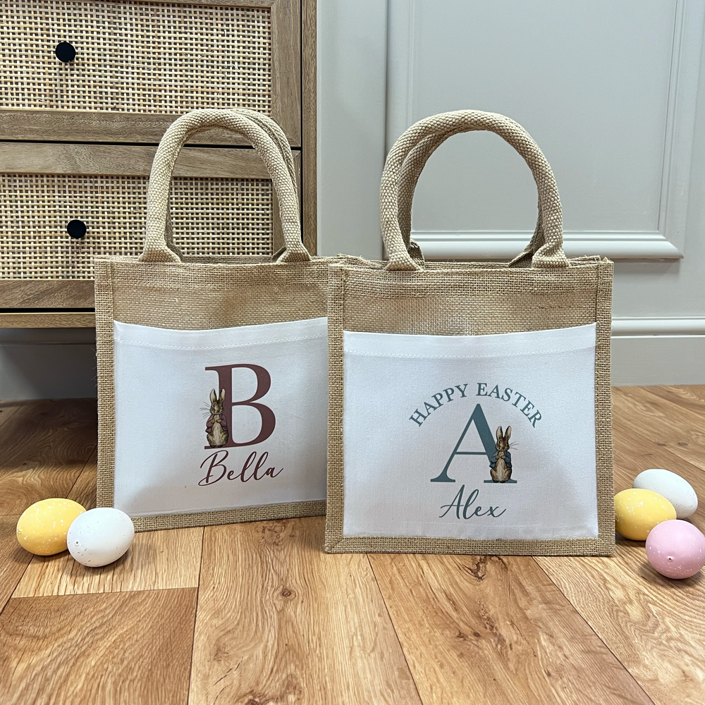 Personalised Easter Jute Bag