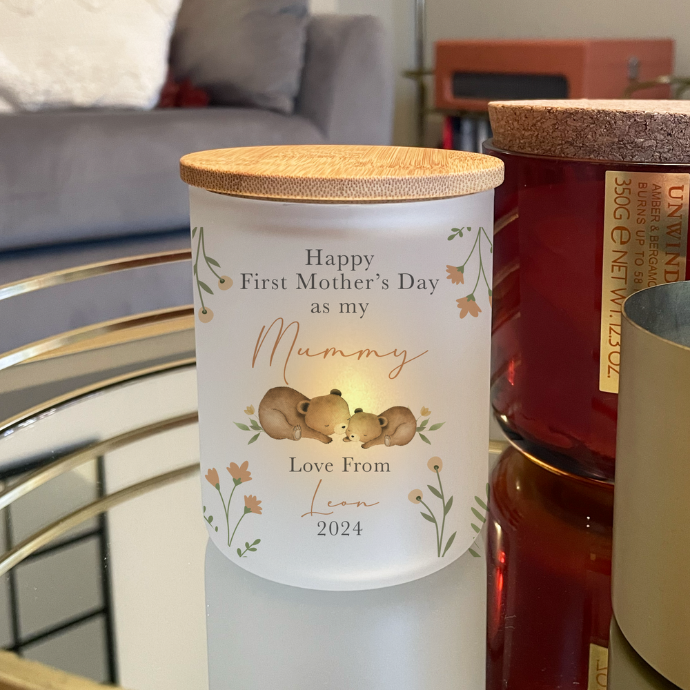 
                      
                        Personalised First Mother's Day Candle Jar & Tea Light
                      
                    