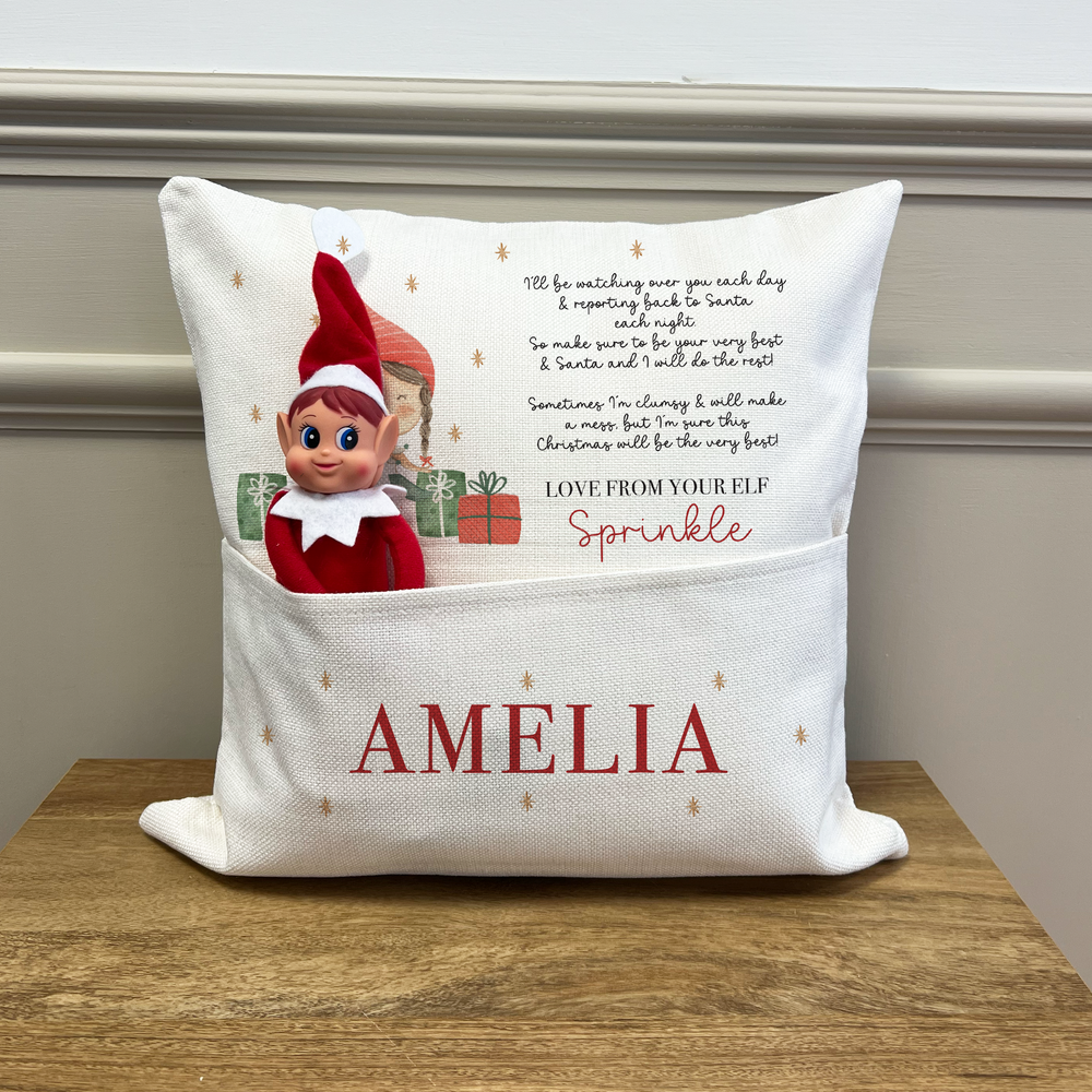 
                      
                        Personalised Naughty Elf Cushion
                      
                    