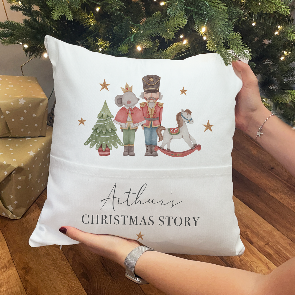 Personalised Christmas Story Book Cushion