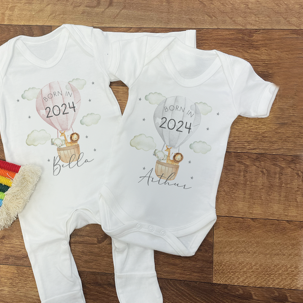 
                      
                        Personalised Born in *Year* Jungle Baby Vest & Sleep Suit
                      
                    