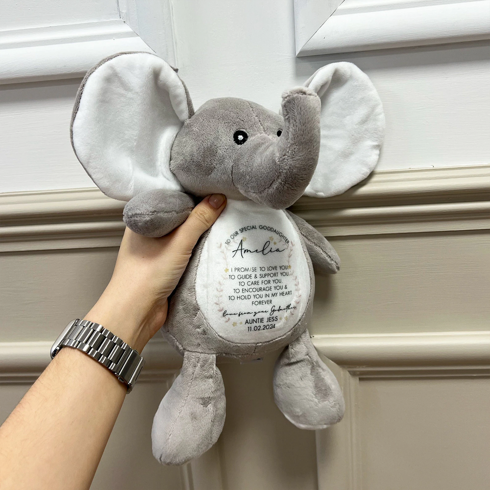 Personalised Godchild Elephant