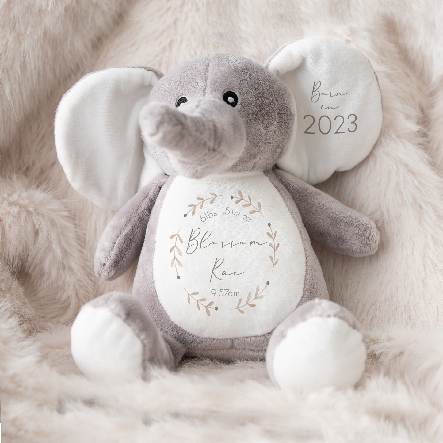 
                  
                    Personalised Baby Elephant Teddy
                  
                