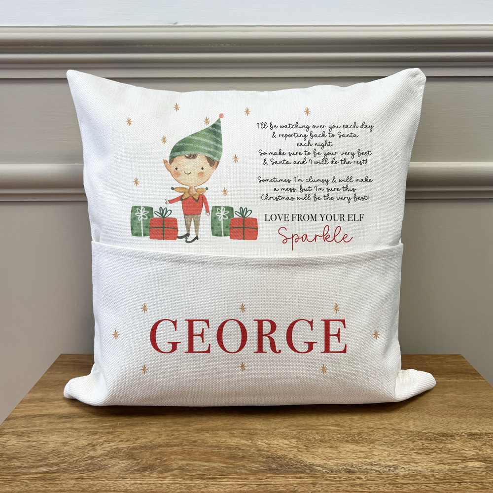 
                      
                        Personalised Naughty Elf Cushion
                      
                    