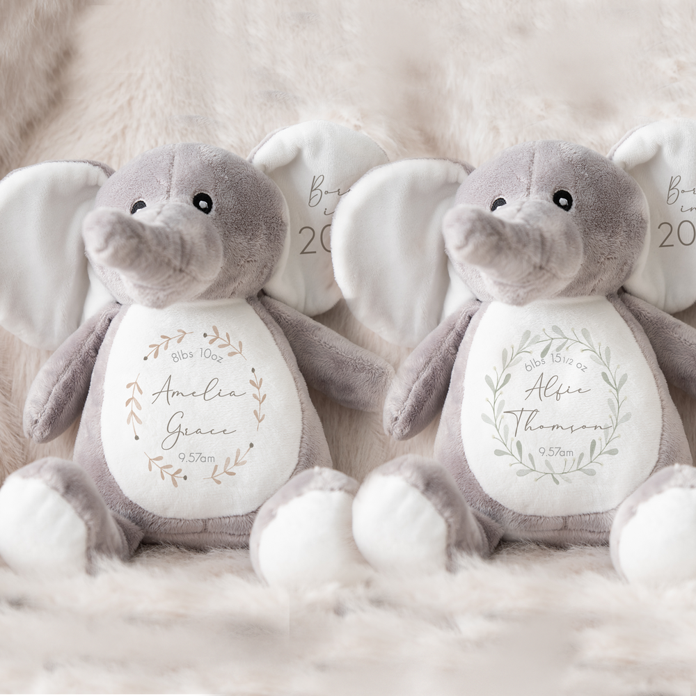 Personalised Baby Elephant Teddy