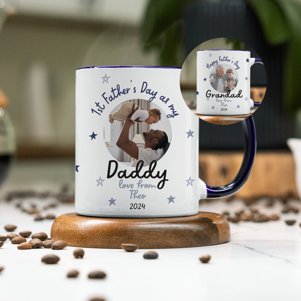 Personalised First Father's Day Photo Mug