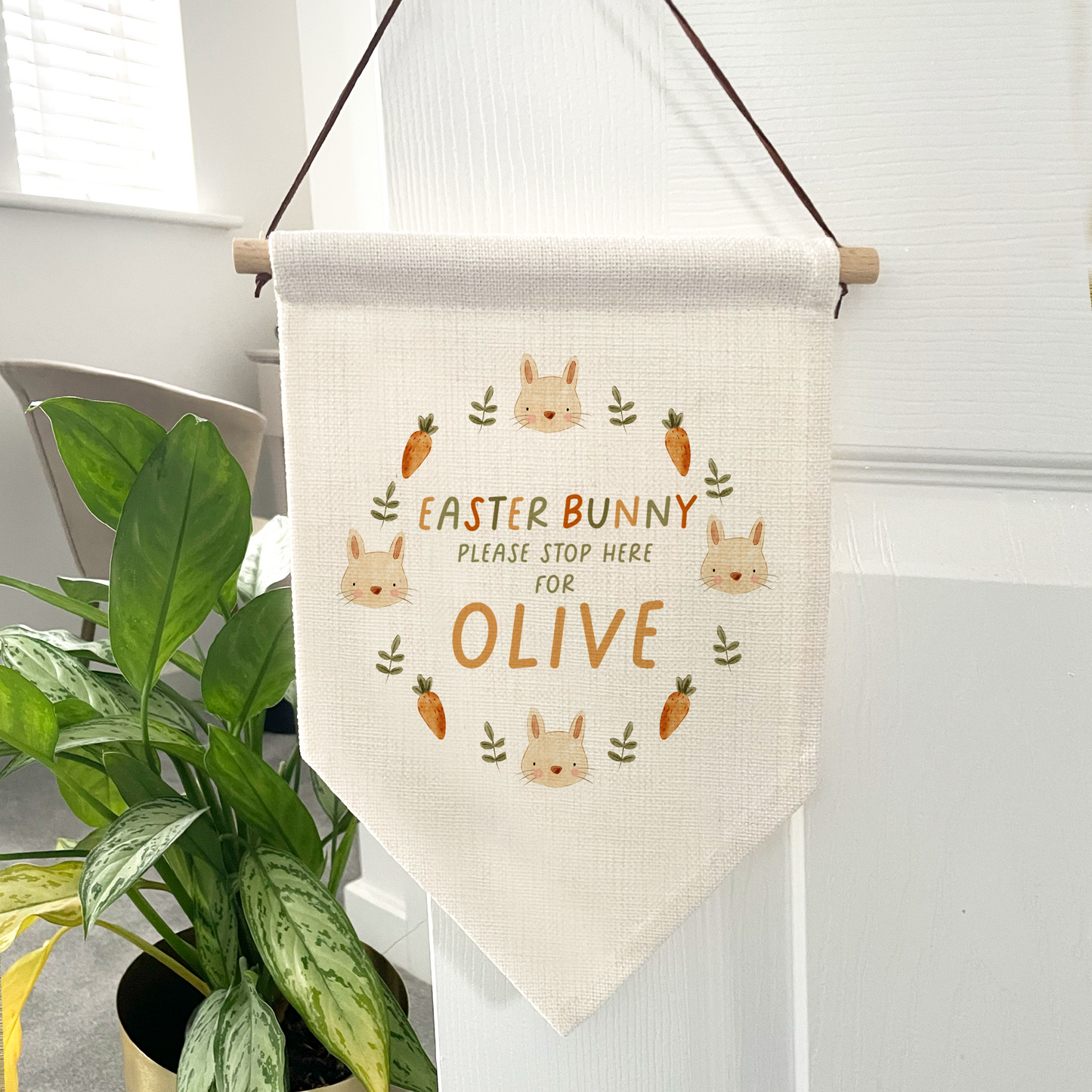 Personalised Easter Bunny Flag
