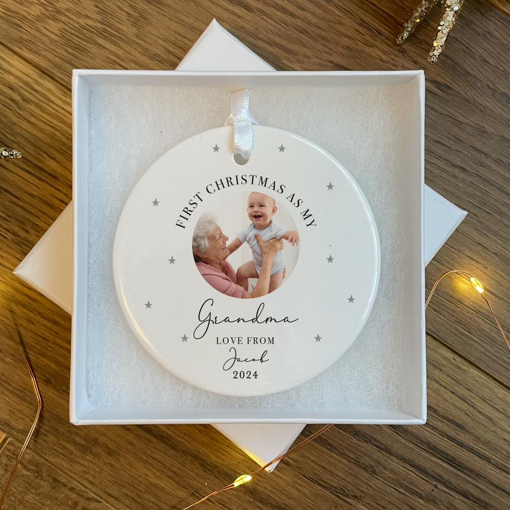 
                      
                        Personalised Grandparent Photo Bauble
                      
                    