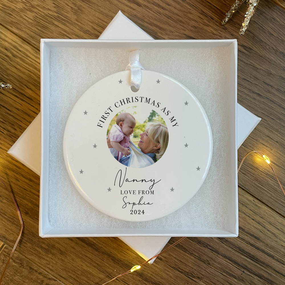 
                      
                        Personalised Grandparent Photo Bauble
                      
                    