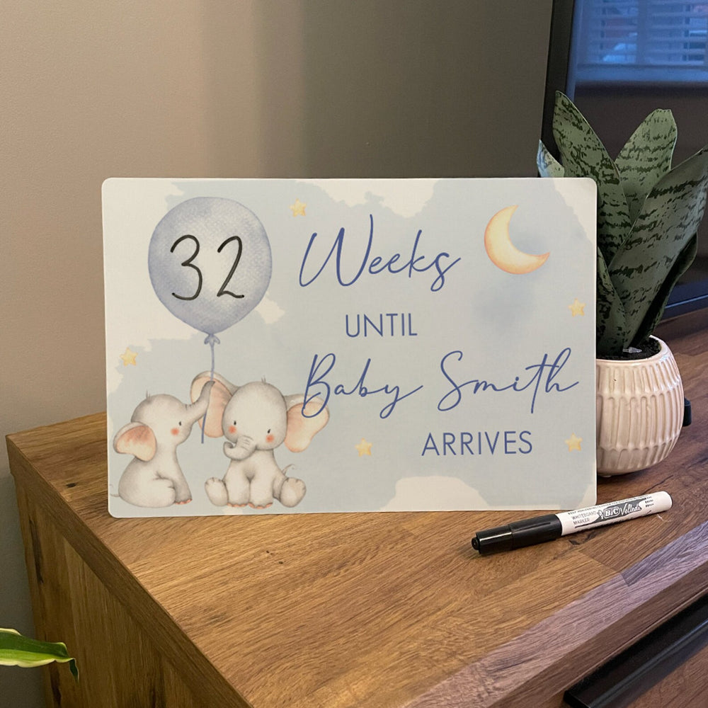 
                      
                        Personalised Pregnancy Elephant Countdown Sign
                      
                    