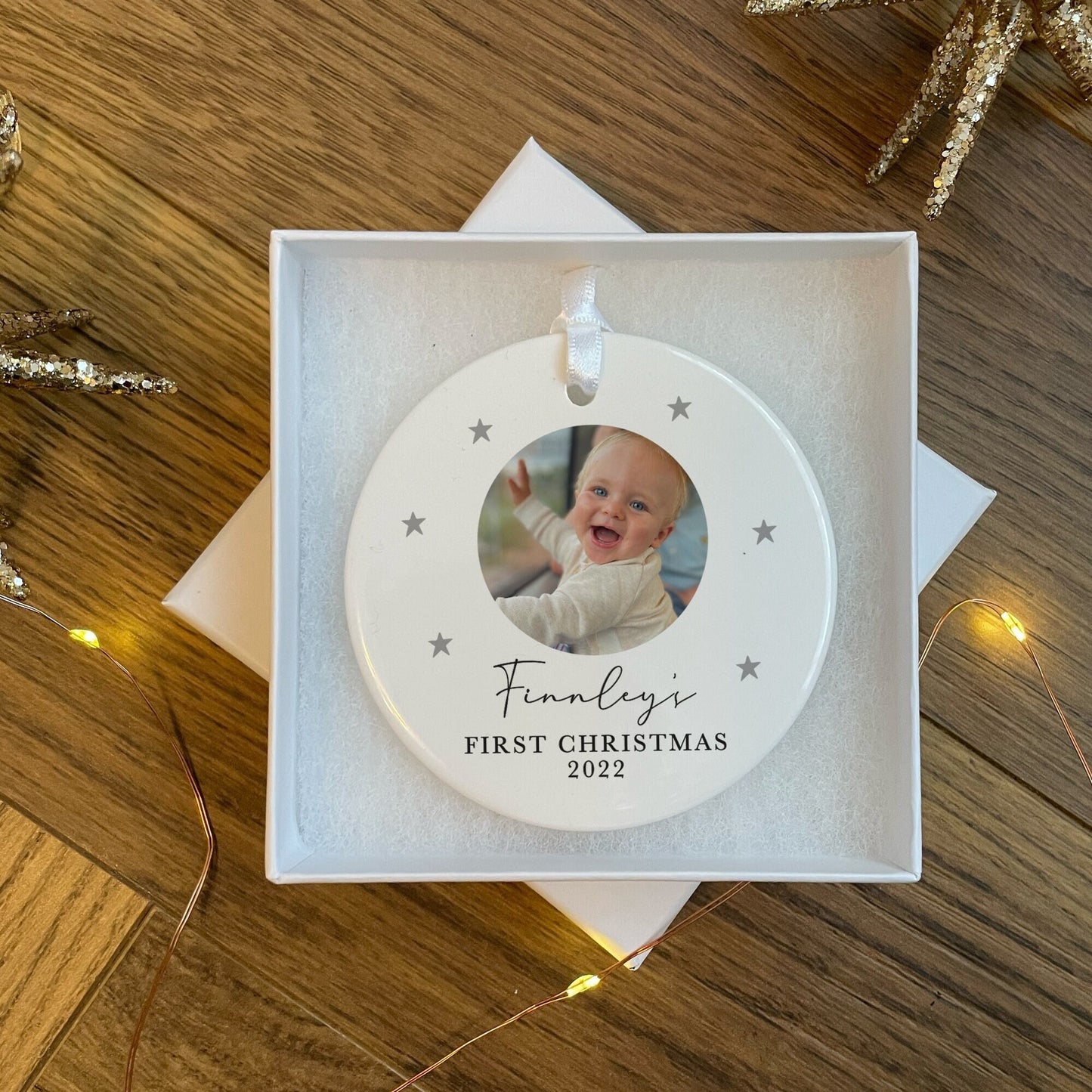 Personalised First Christmas Bauble