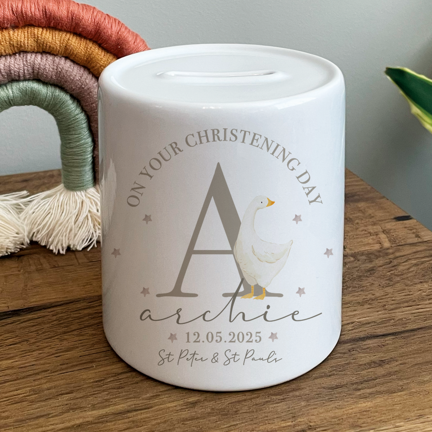 Personalised Christening & Baptism Money Box