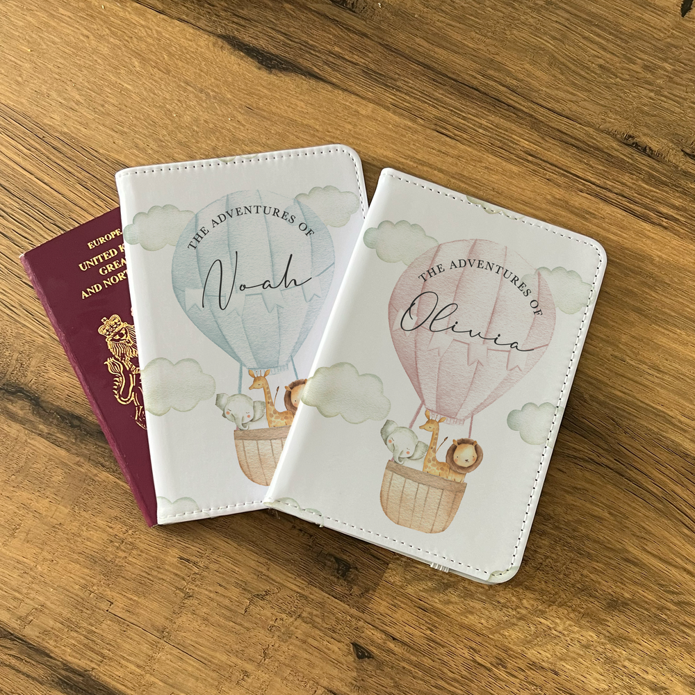 Personalised First Passport Cover & Luggage Tag Set