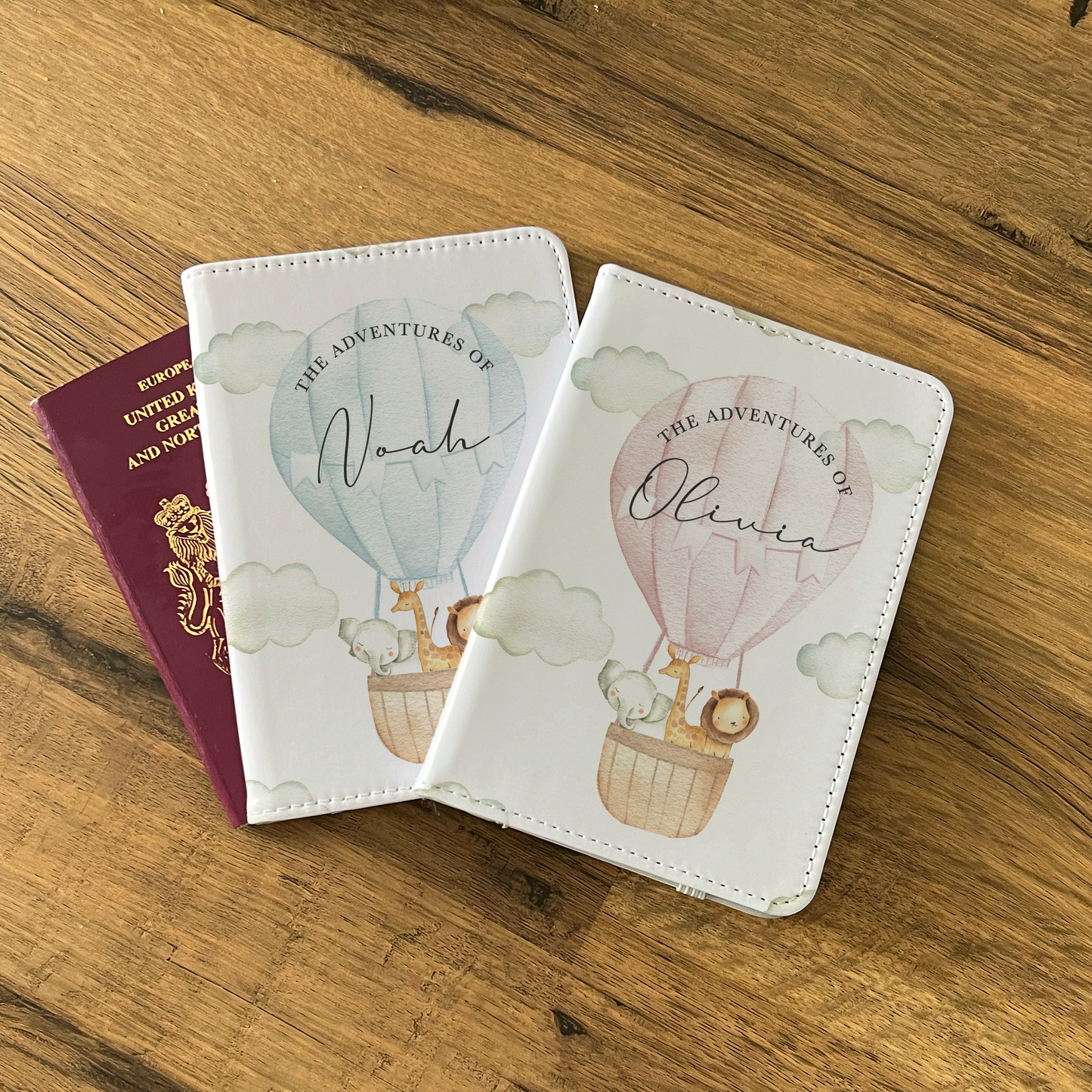 Personalised First Passport Cover & Luggage Tag Set