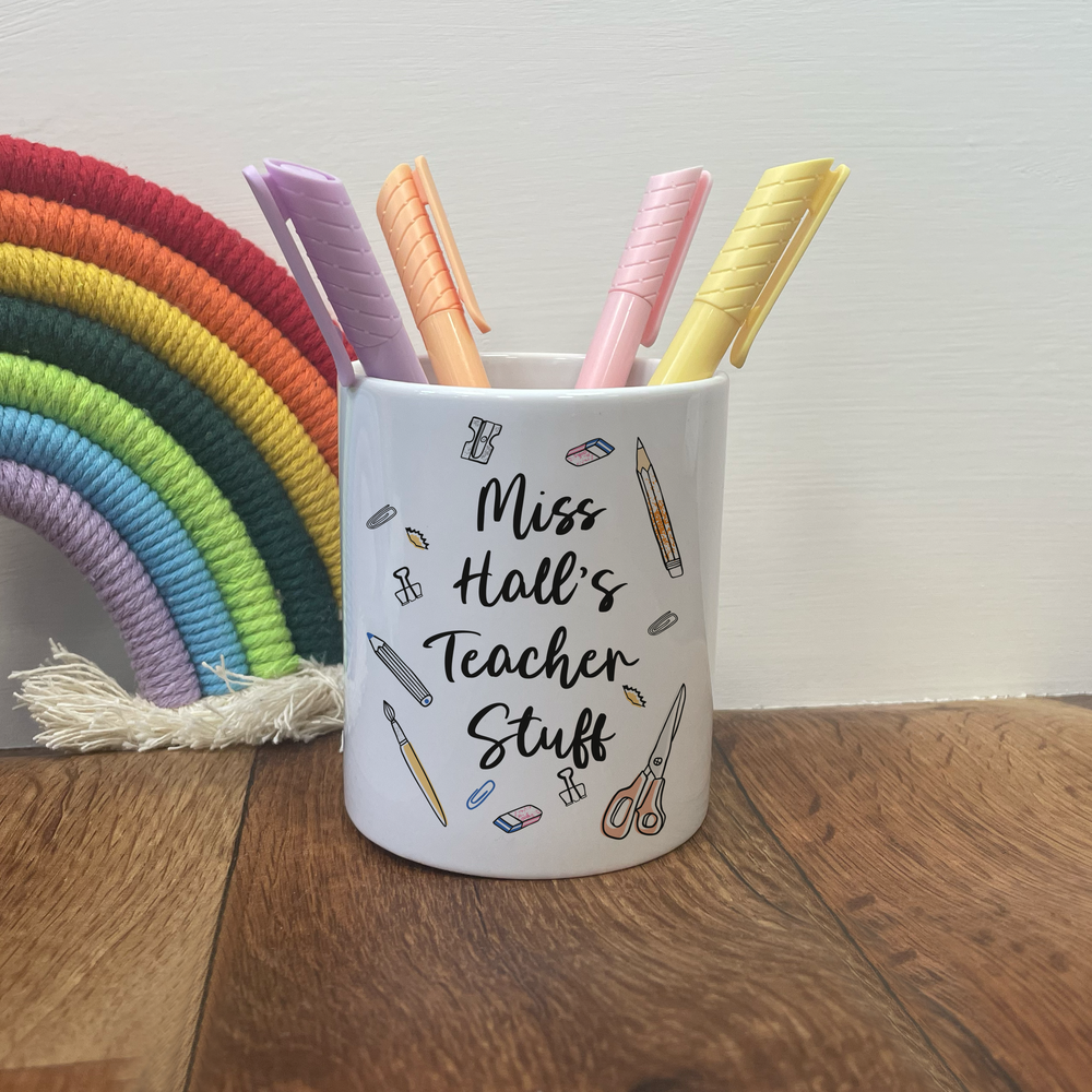 
                      
                        Personalised Teacher Stuff Pen Pot
                      
                    