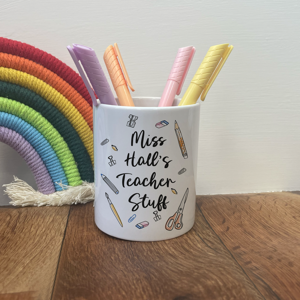 
                  
                    Personalised Teacher Stuff Pen Pot
                  
                