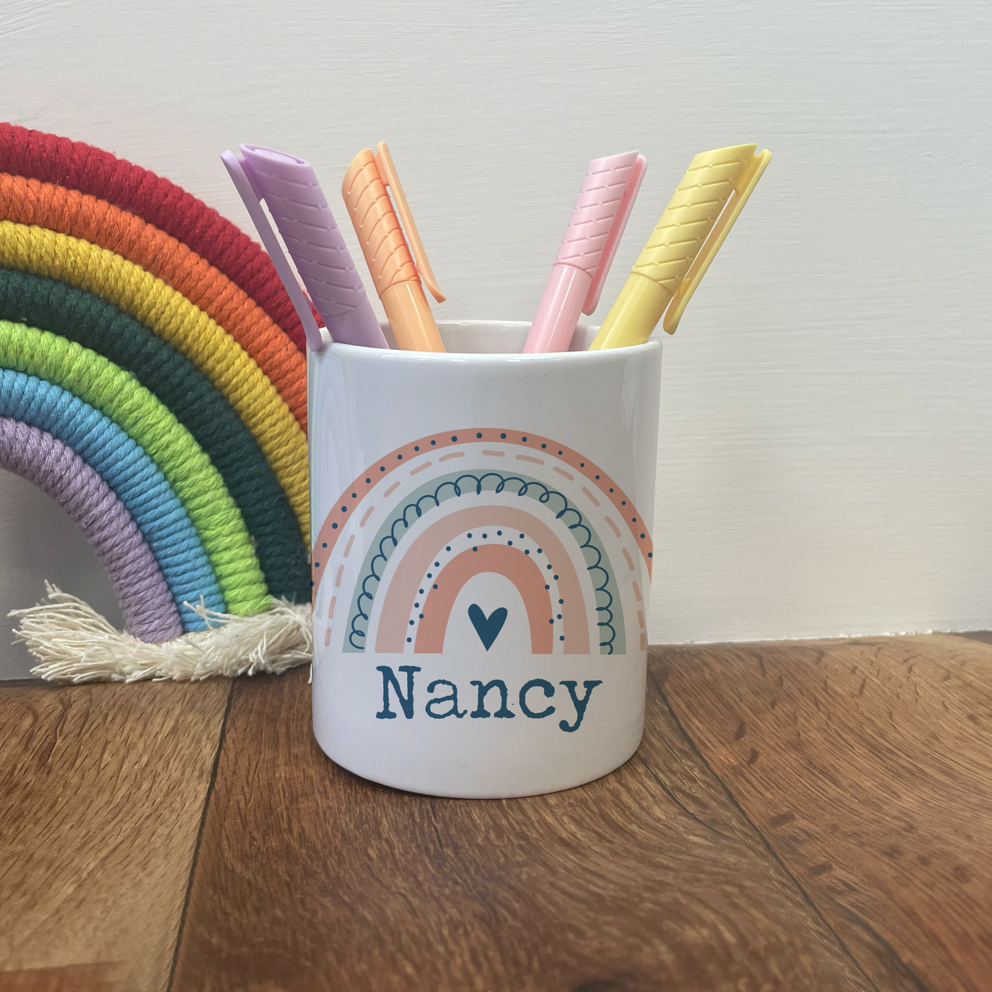 Personalised Rainbow Pen Pot