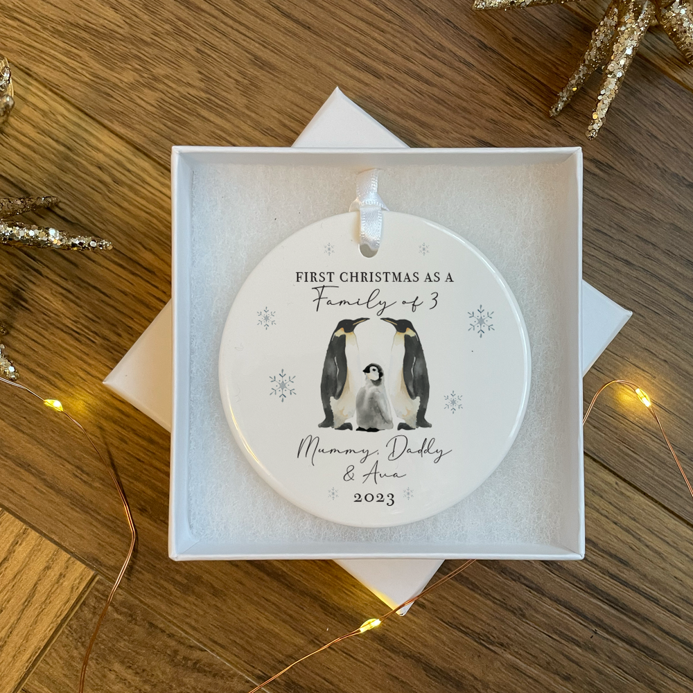 Personalised First Christmas as a Family Bauble