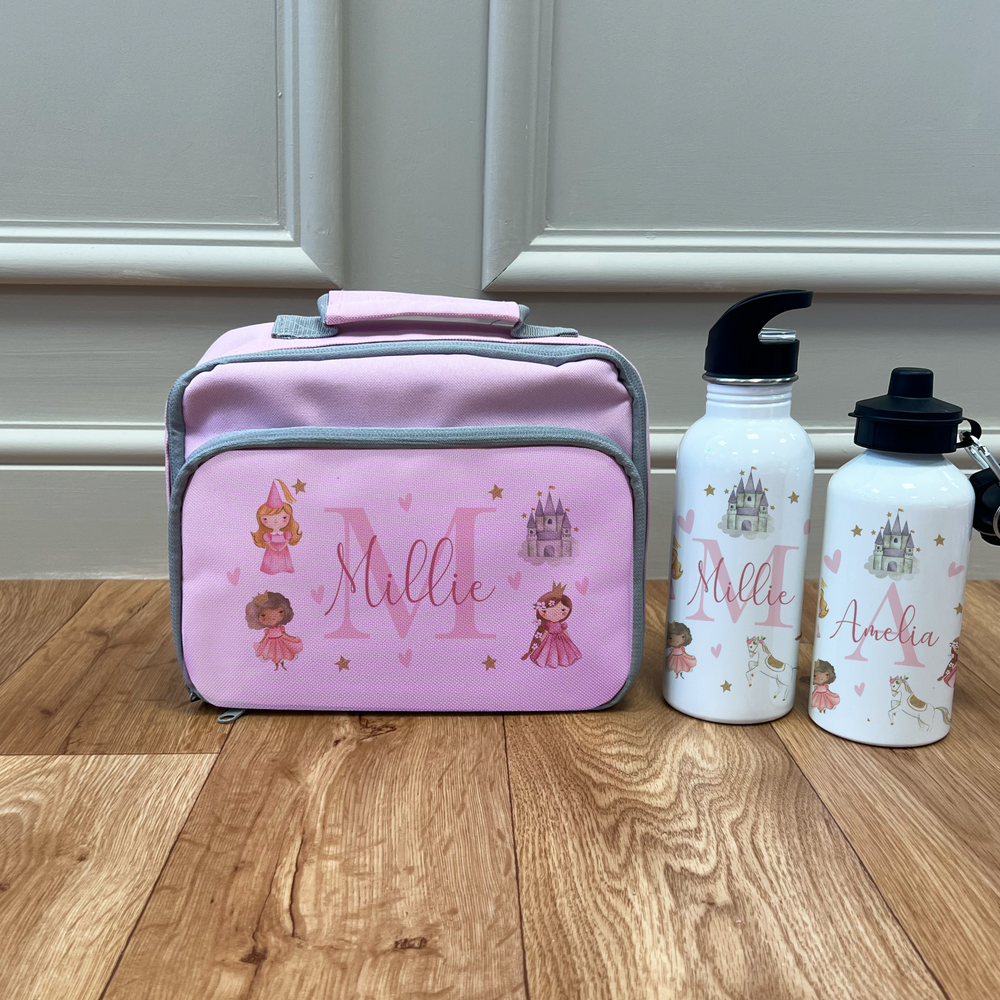 Personalised Princess Lunch Box & Bottle Set