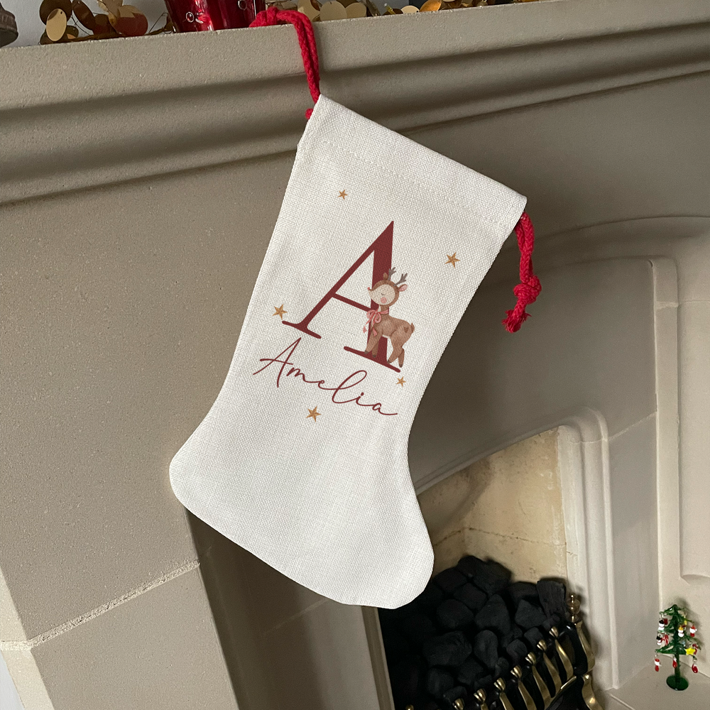 Personalised Santa & Reindeer Stocking