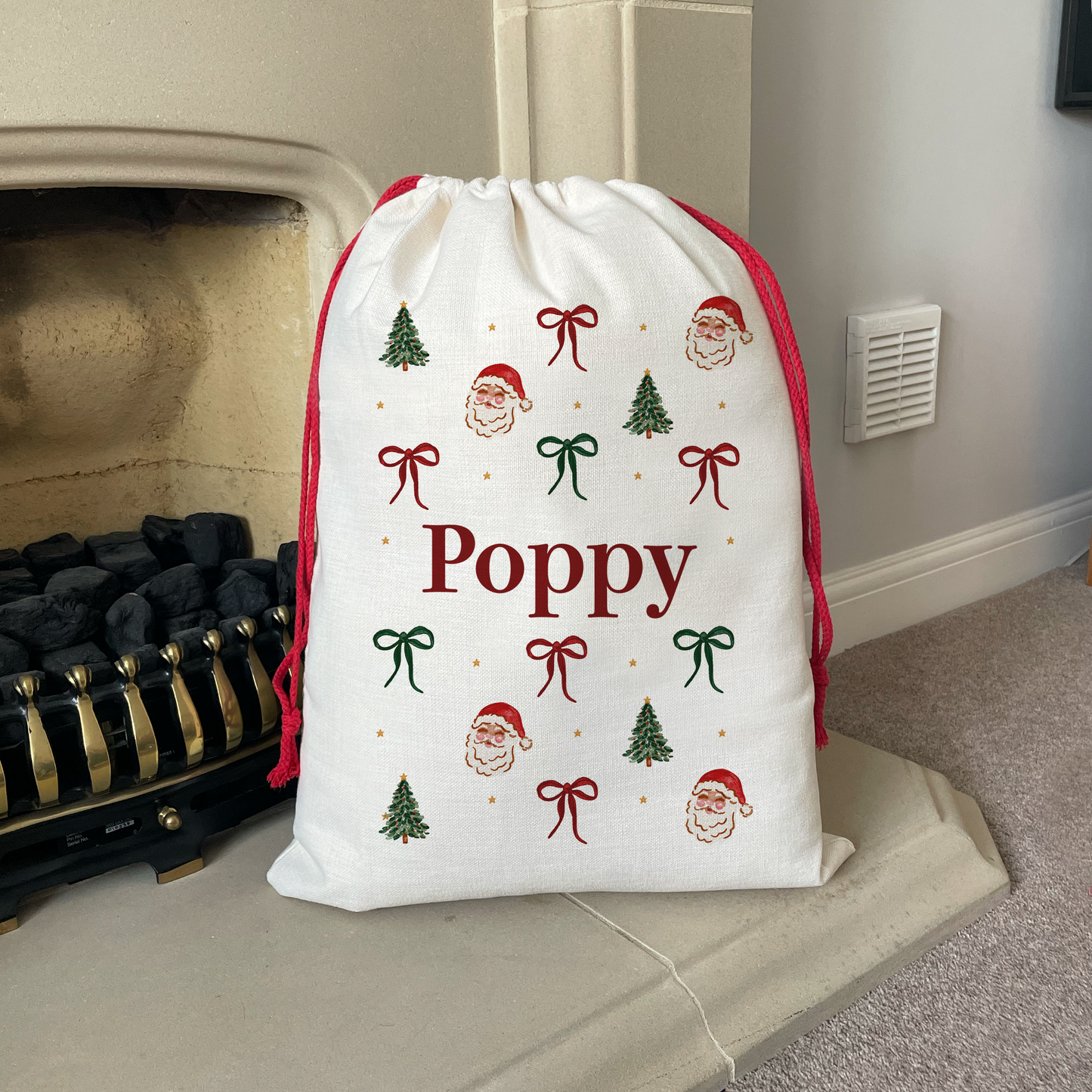 Personalised Vintage Christmas Sack