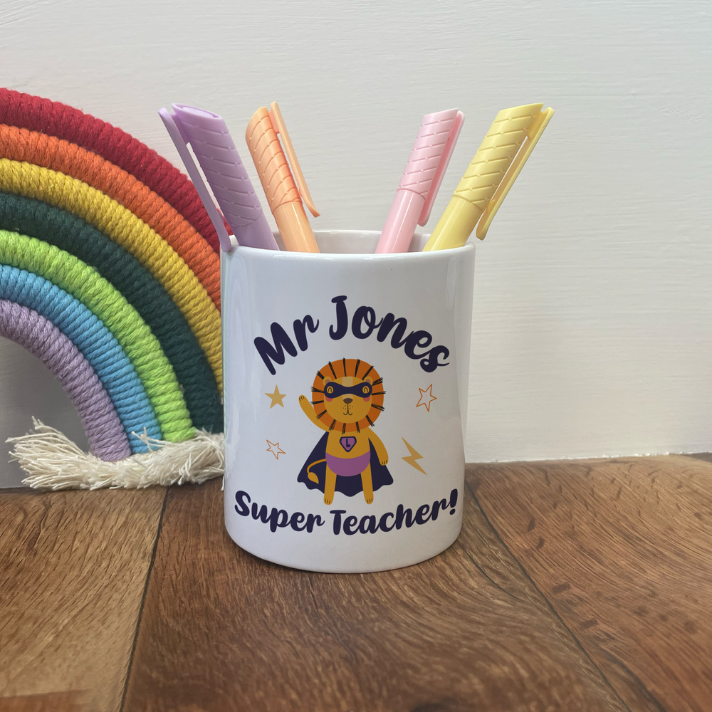 
                      
                        Personalised Super Teacher Pen Pot
                      
                    