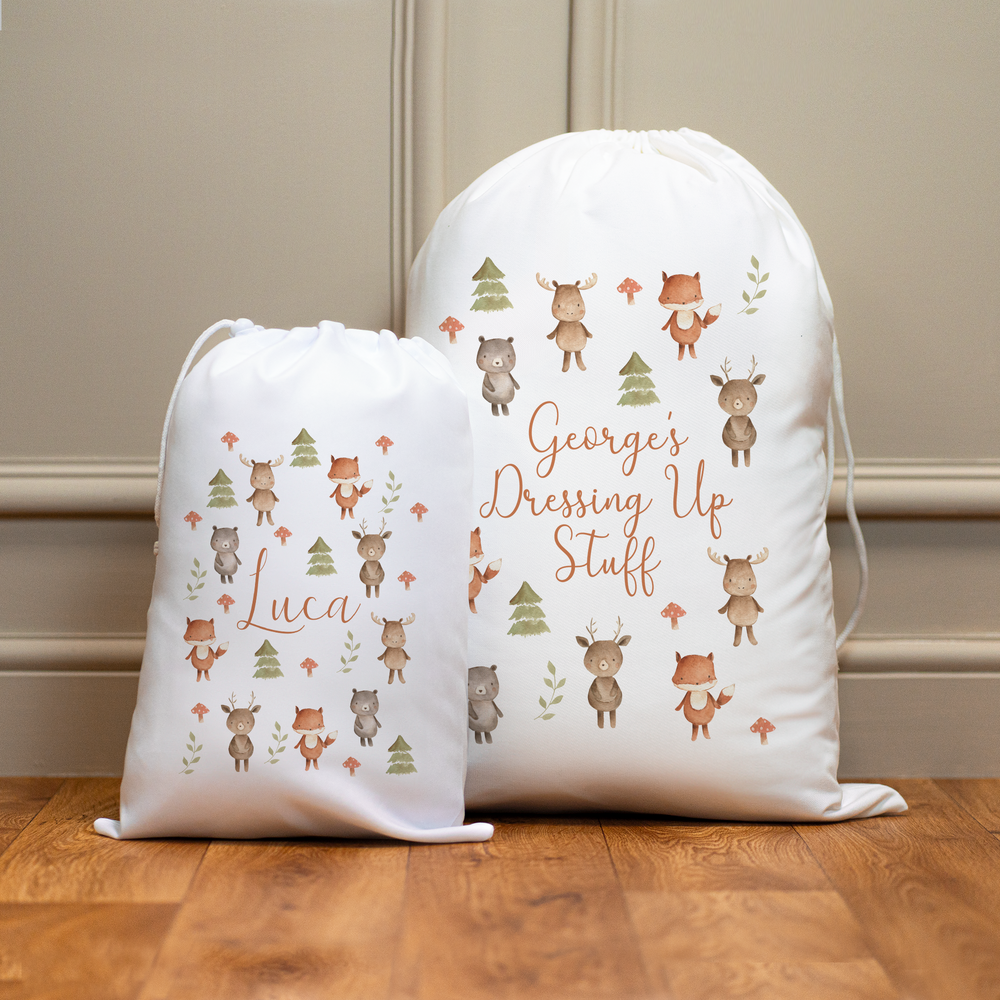 Personalised Woodland Toy Sack