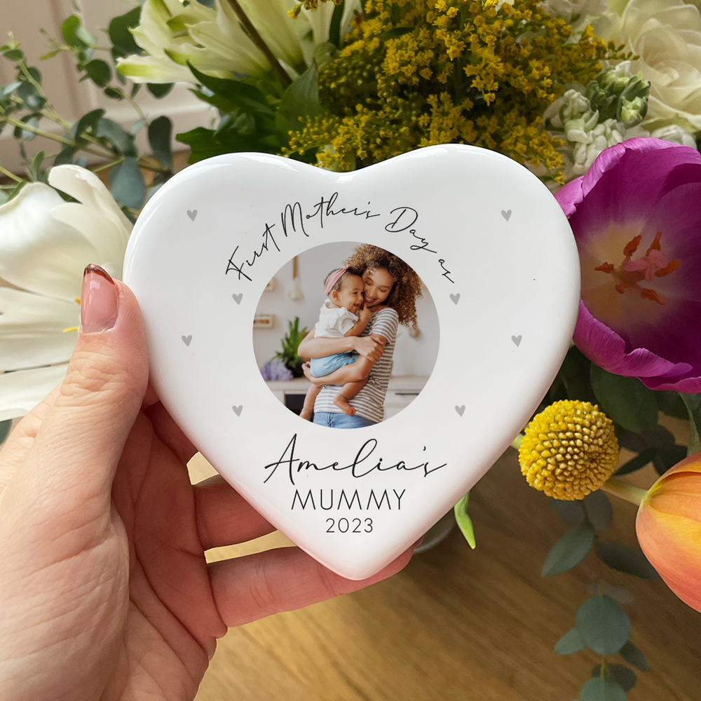 Personalised First Mother's Day Heart Ornament