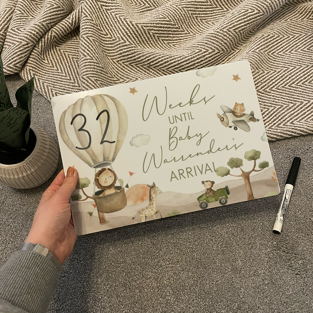 
                  
                    Personalised Safari Pregnancy Countdown Sign
                  
                