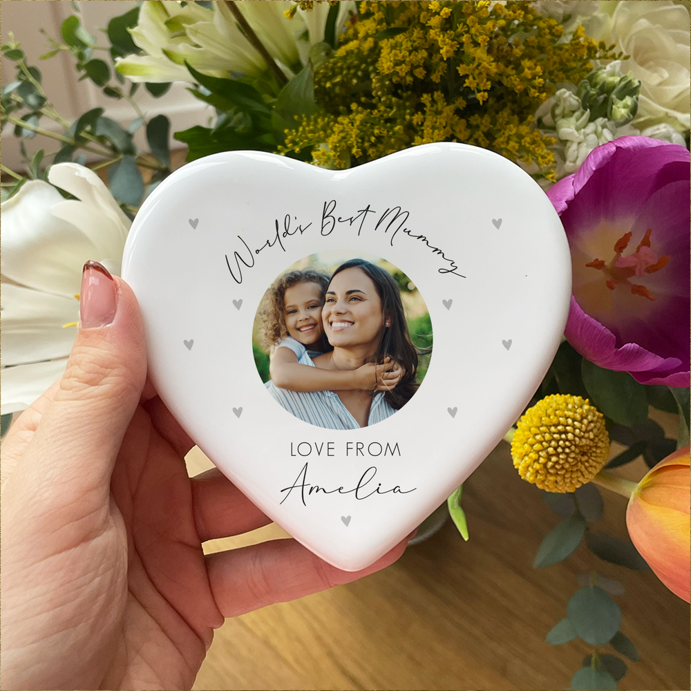 Personalised Best Mummy / Nanny Heart Ornament