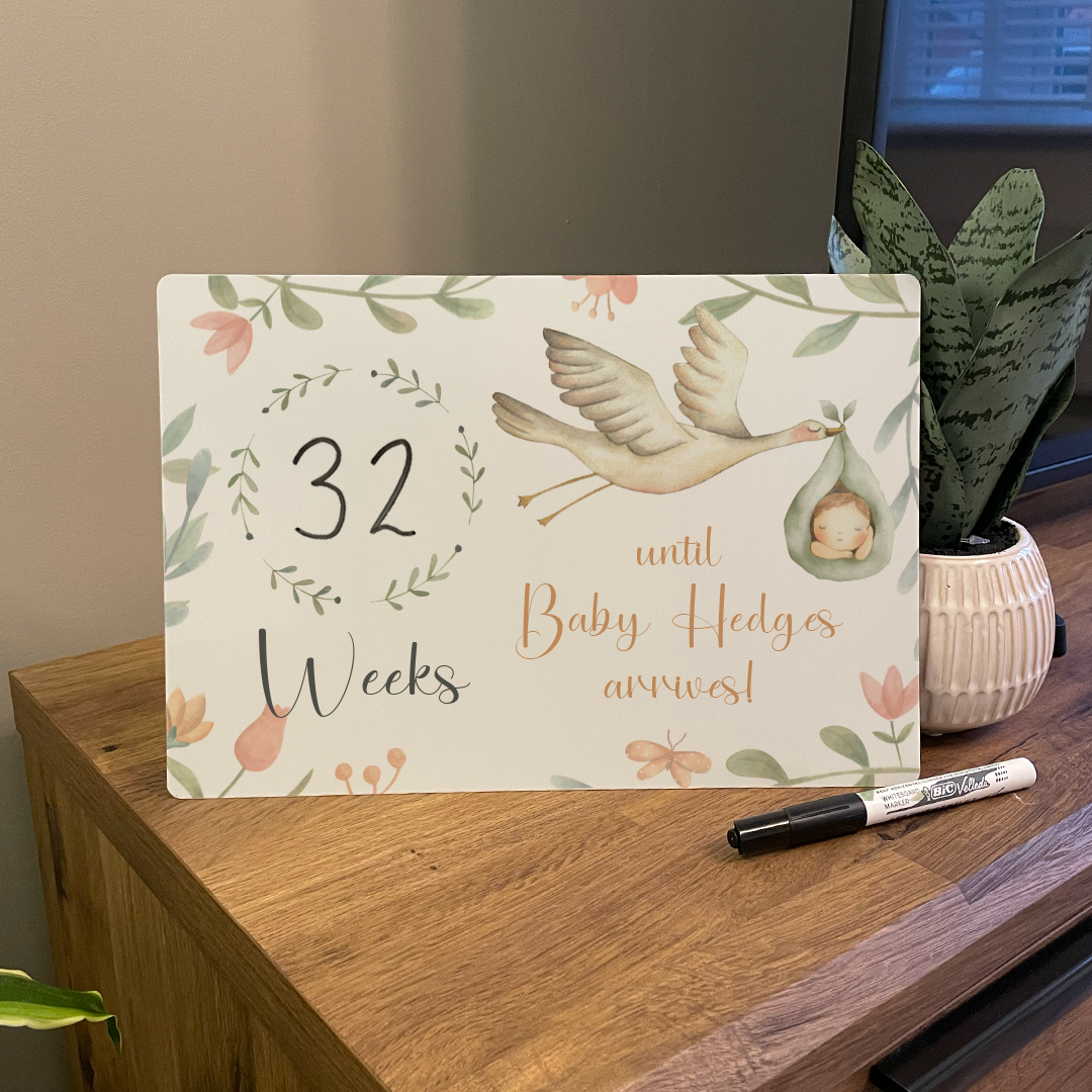 Personalised Pregnancy Countdown Sign