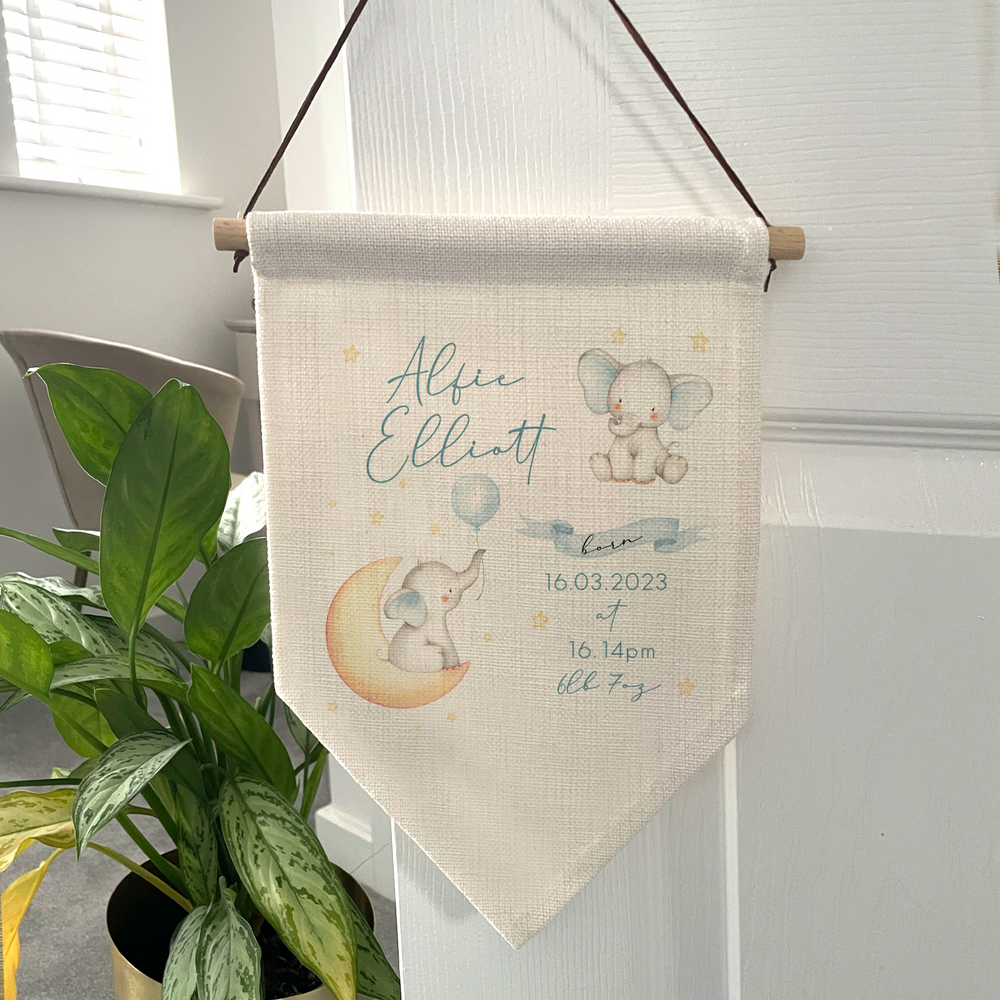 
                      
                        Personalised Baby Elephant Flag
                      
                    