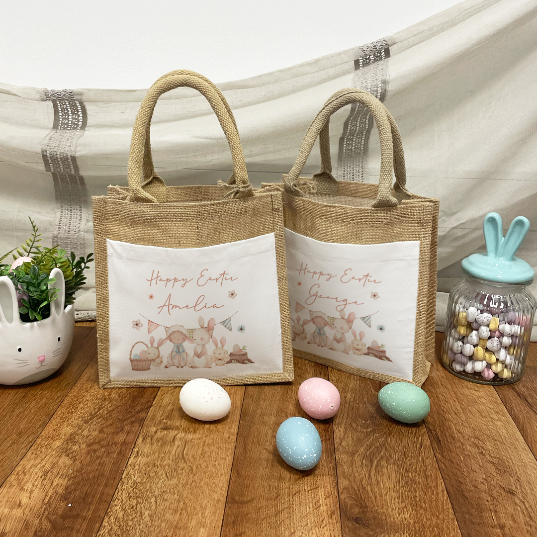 Personalised Easter Jute Bag