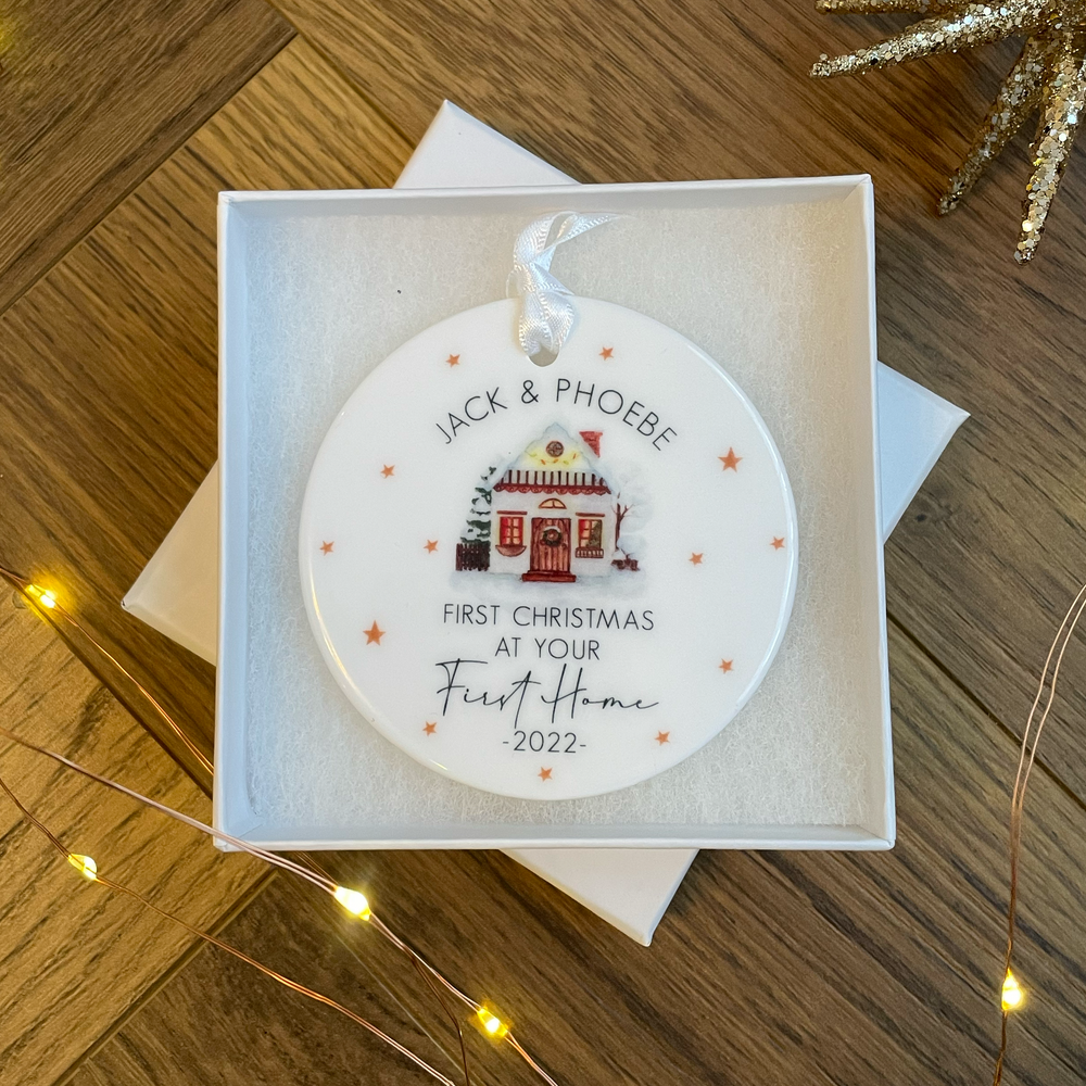 
                      
                        Personalised First Christmas in New Home Bauble
                      
                    