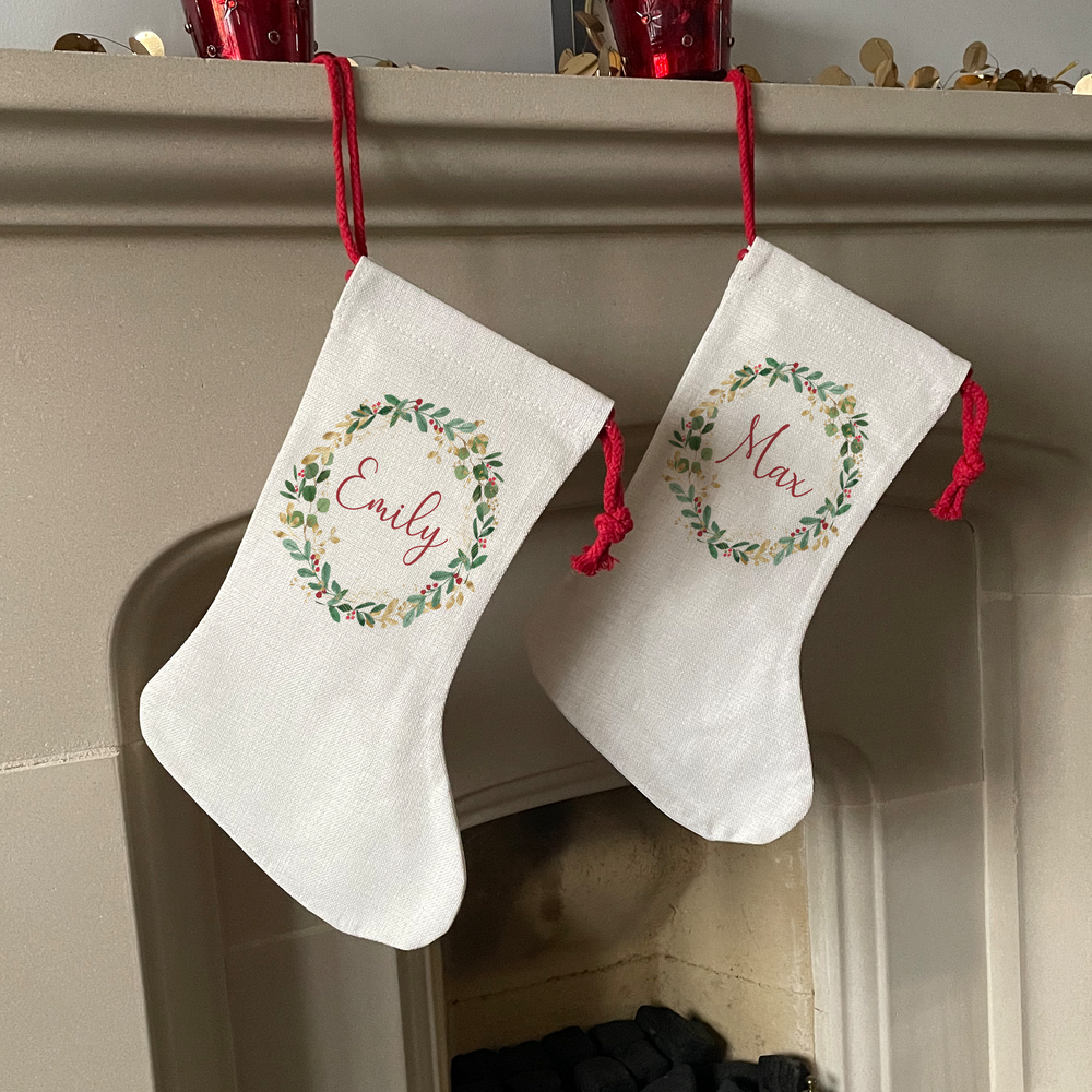 Personalised Wreath Stocking