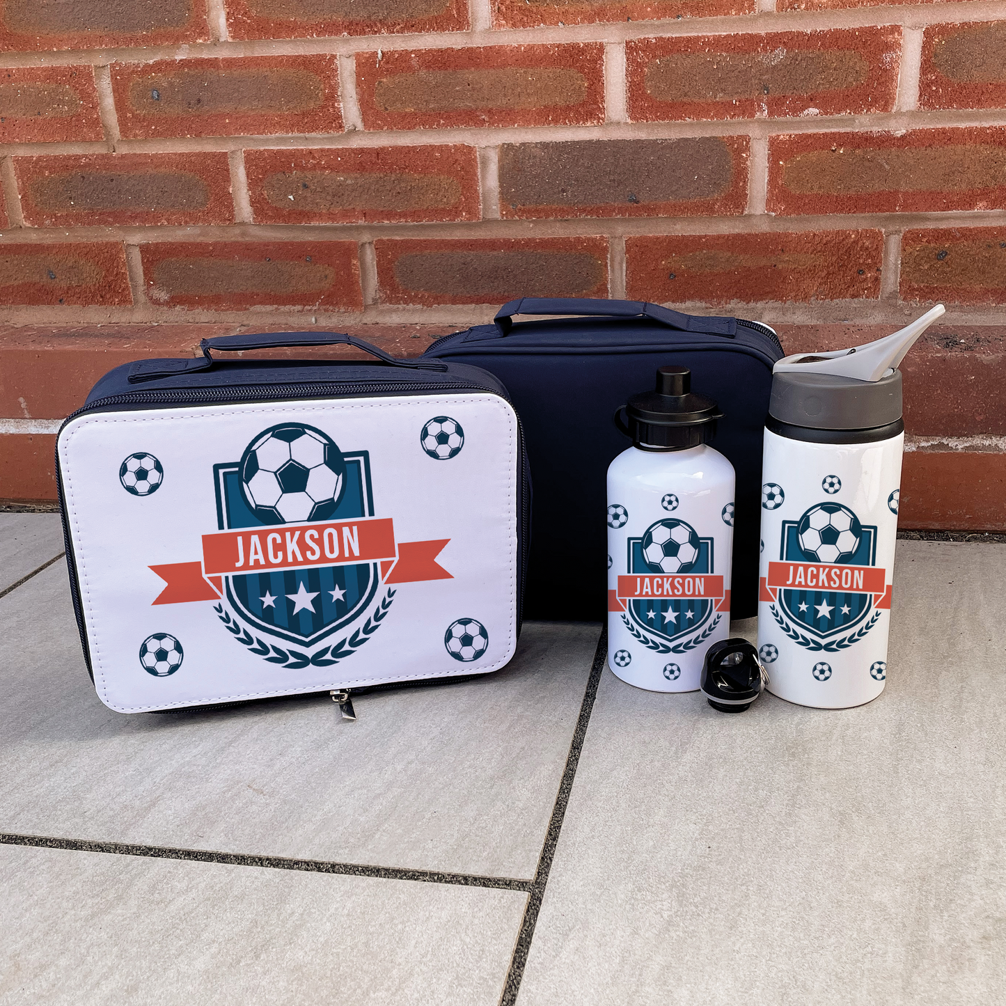 
                  
                    Personalised Football Lunch Box & Bottle Set
                  
                