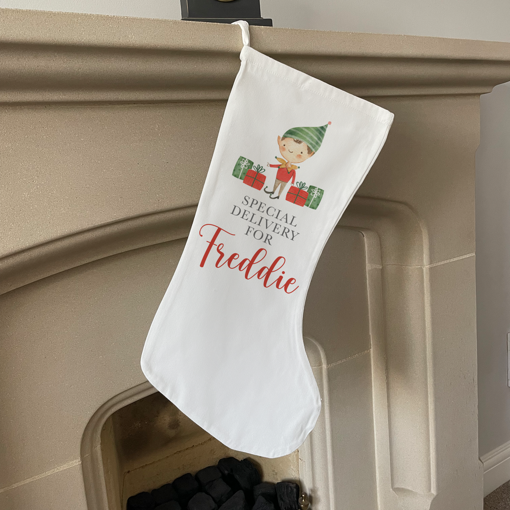 
                      
                        Personalised Elf Christmas Stocking
                      
                    