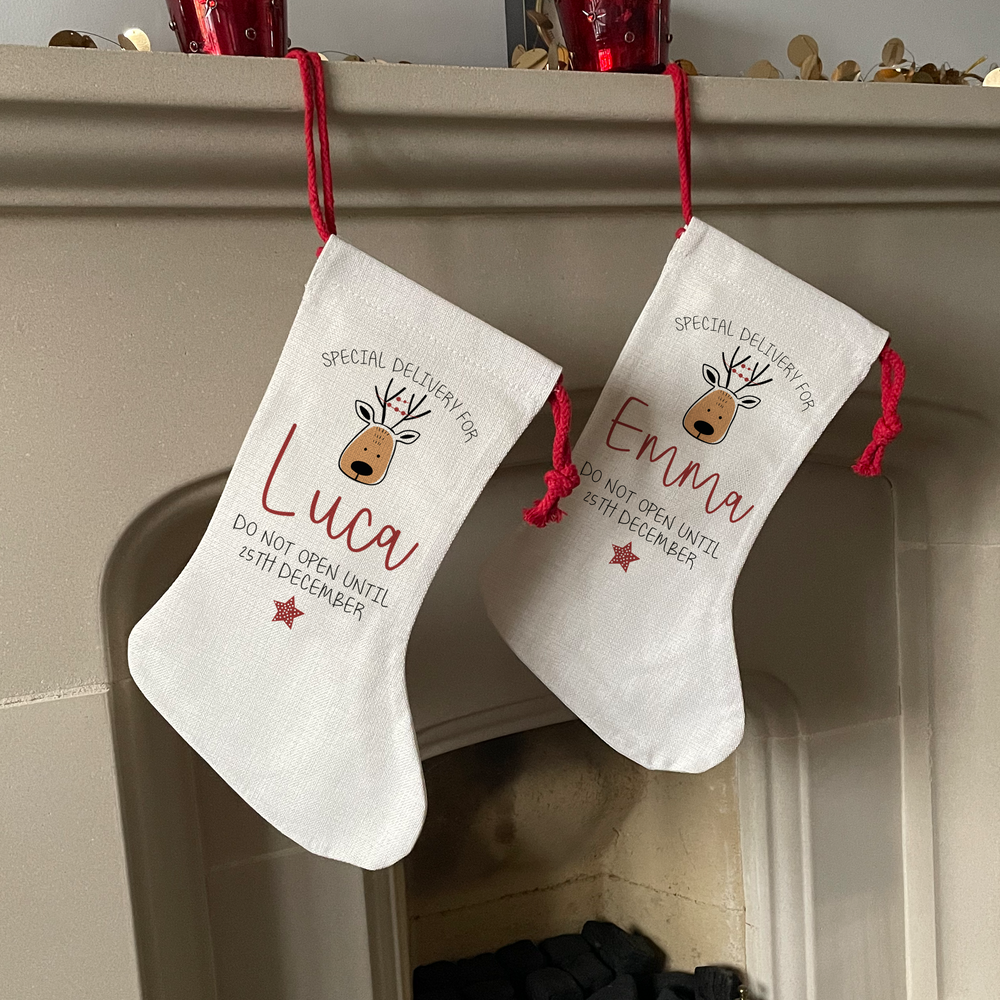 Personalised Reindeer Stocking