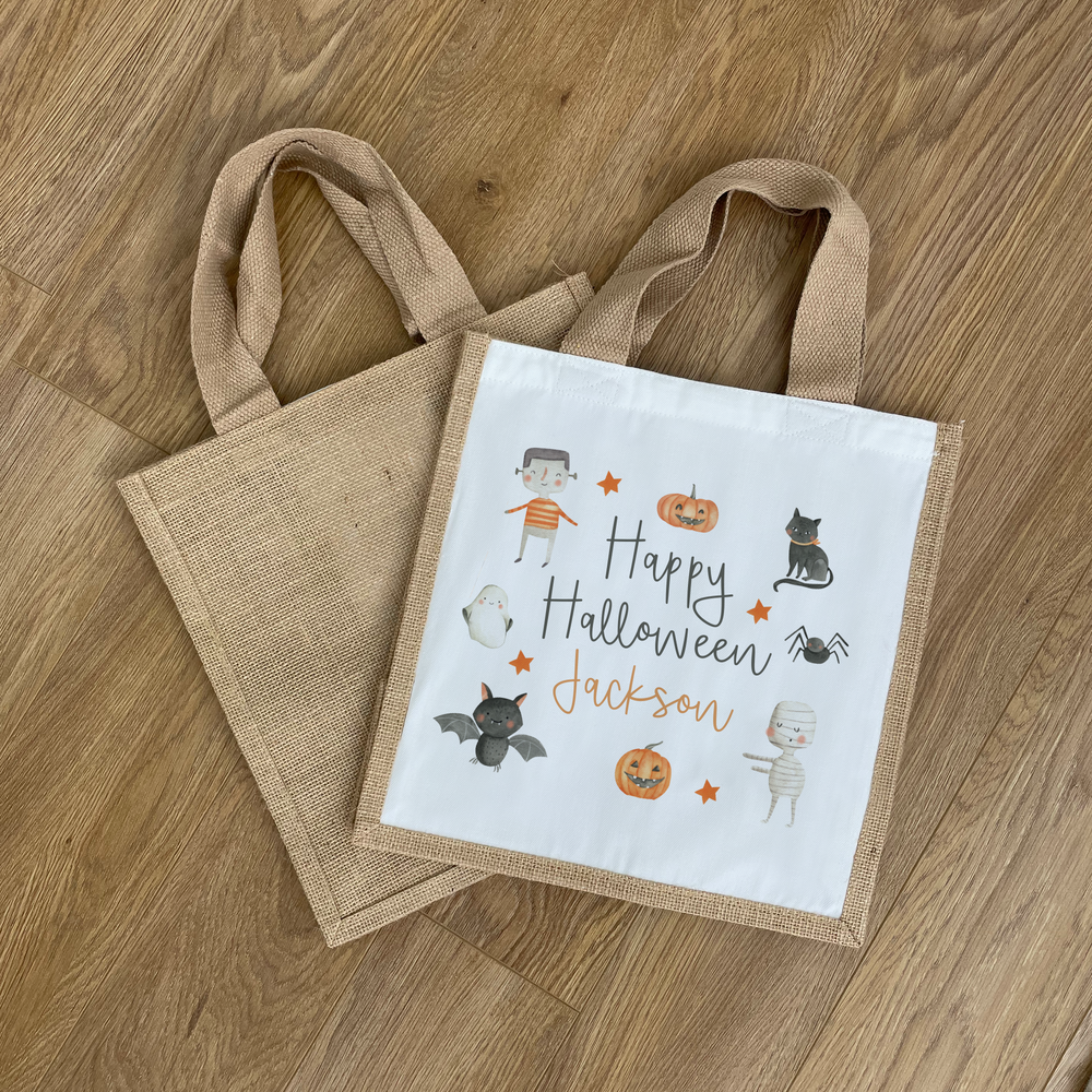 Personalised Halloween Bag & Mug Set