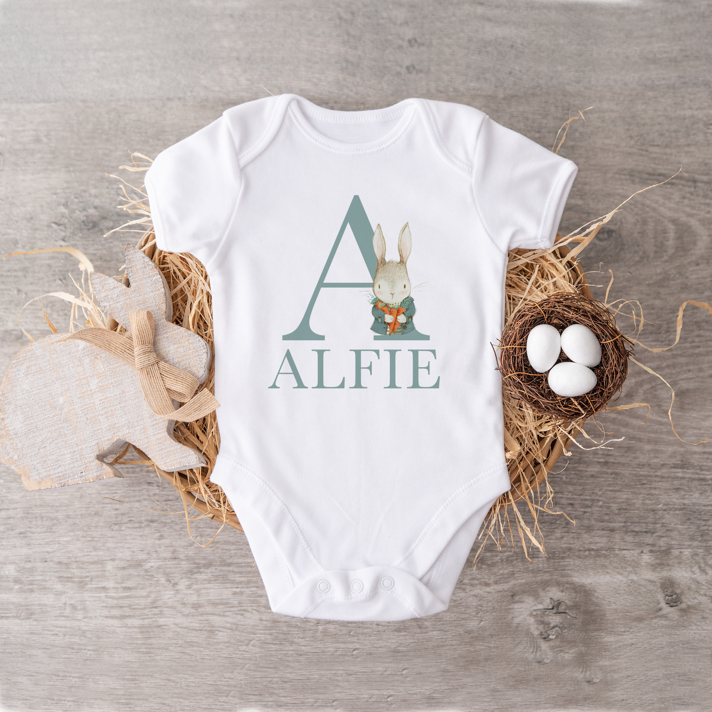 Personalised Easter Baby Vest and Sleepsuit