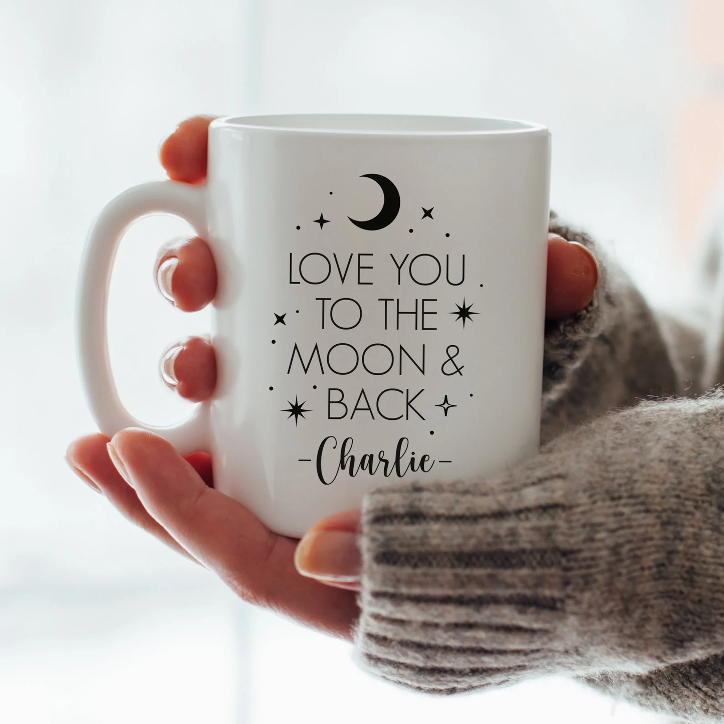 Personalised Love You To The Moon & Back Mug