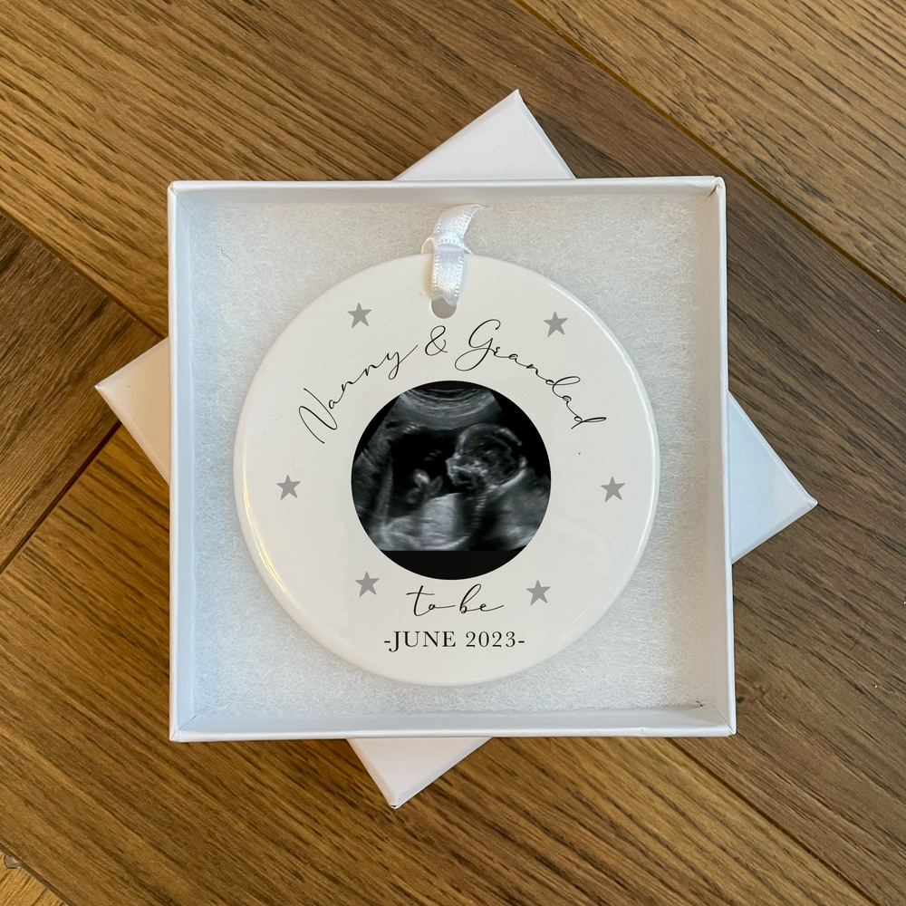 
                      
                        Personalised Pregnancy Announcement Ornament
                      
                    