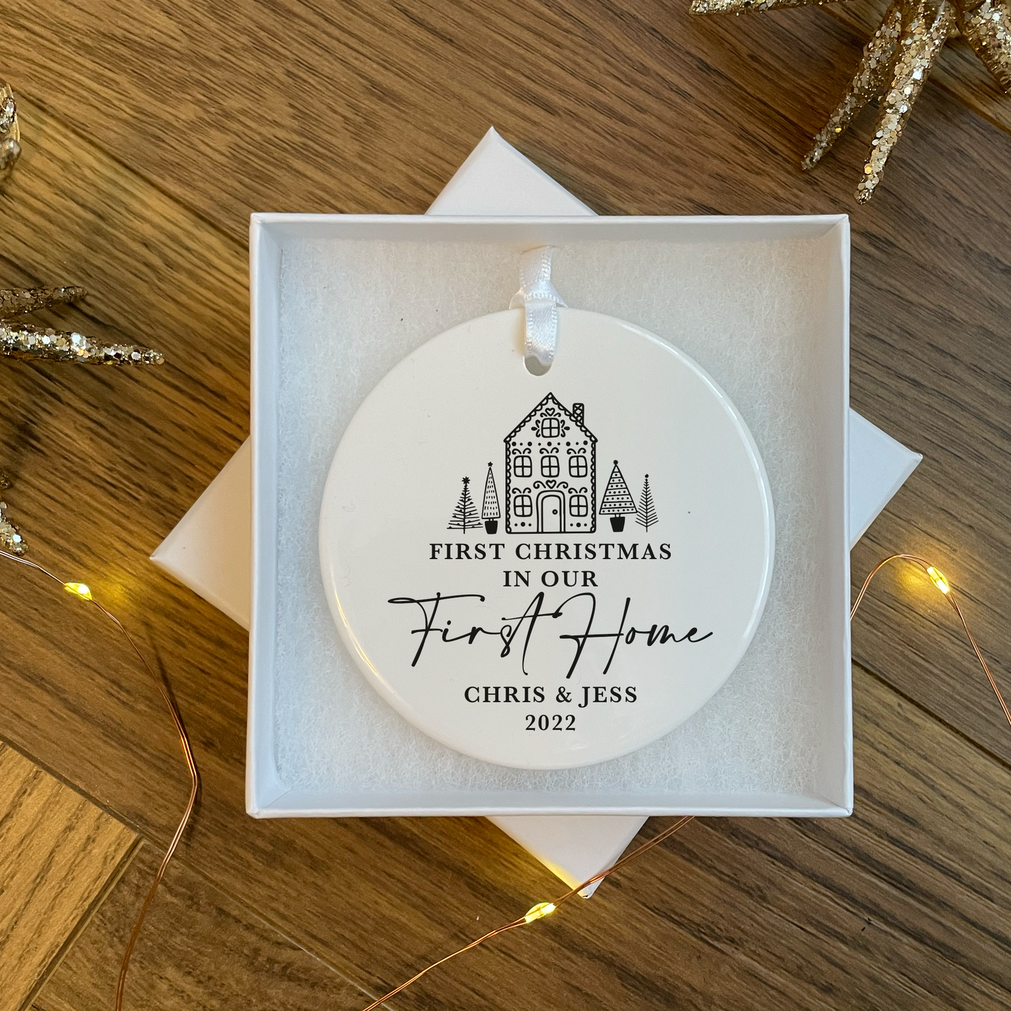 
                  
                    Personalised First Christmas in New Home Bauble
                  
                